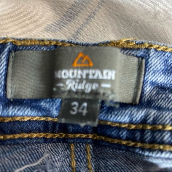 Mountain Ridge Mens 5 Pocket Bermuda Jean Shorts Size 34 Stretch Comfort Summer - Picture 3 of 9